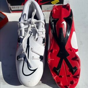 Nike White and Red Air Jordan Basketball Shoes